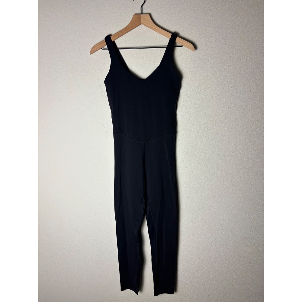 Lululemon Align Bodysuit 25 Black Nulu Yoga Jumpsuit Size 6 LW1DSIS